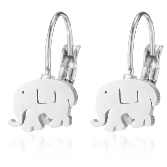 SILVER ELEPHANT Stainless Steel Earrings With Gift Bag - Picture 2 of 5